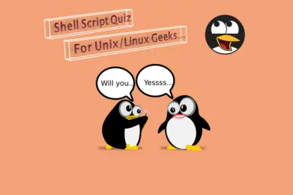 Shell script quiz for Unix Linux geeks.