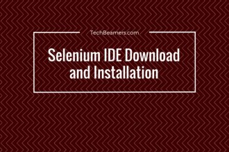 Selenium IDE Download and Installation