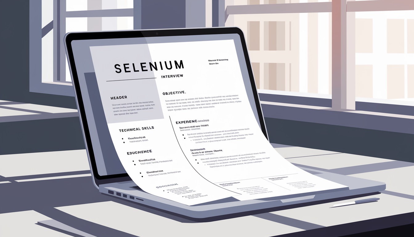 Sample Resume for Selenium Webdriver Job Interview