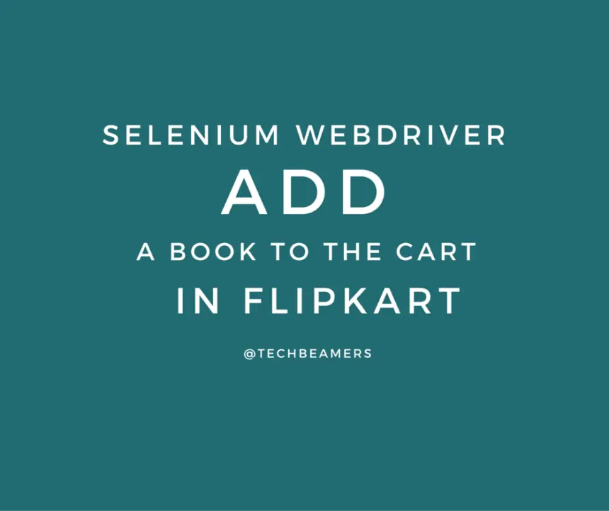 Selenium Webdriver - Add a book to the cart in Flipkart
