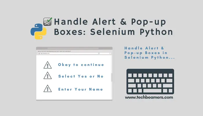 Handle Alert & Popup Boxes using Selenium Python