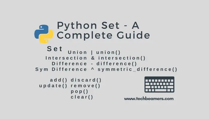 beneden Pathologisch herinneringen Python Set - Explained with Examples and Code Snippets
