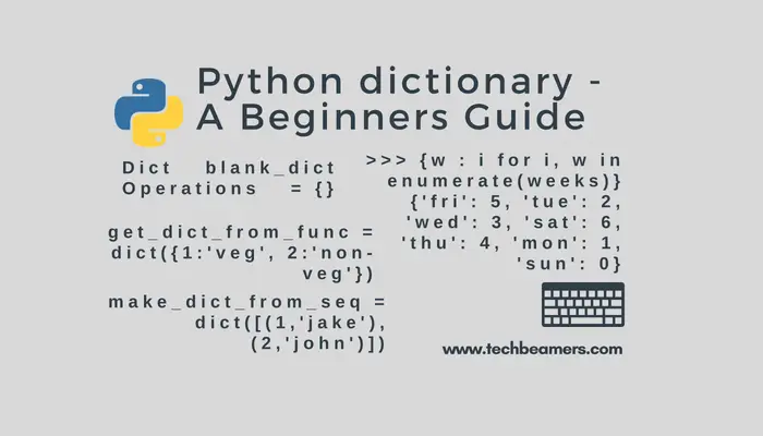 Python dictionary - A Beginners Guide
