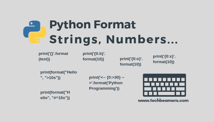 to Format String, Int, Float, and Dict Python