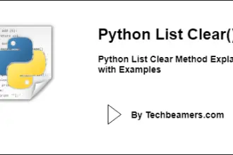 Python List Clear Method Explained with Examples