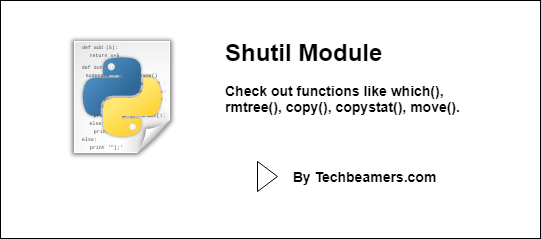 Python Shutil Module with Examples
