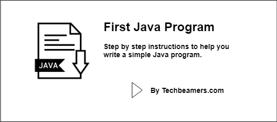 Write Your First Java Program
