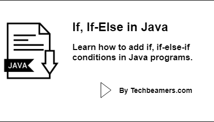 Java If, If-Else-If Conditions