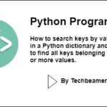 Search keys by values in a Python dictionary