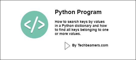 Search keys by values in a Python dictionary