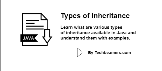 types of inheritance in java