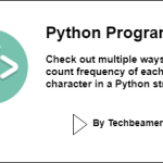 Python character frequency in string