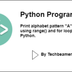 Print alphabet pattern A using range