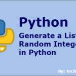 Generate random numbers list in Python