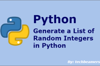 Generate random numbers list in Python