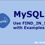 MySQL FIND_IN_SET function with examples