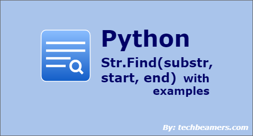 Python String Find with Examples