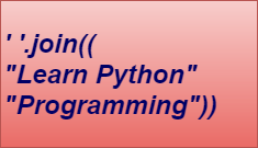 python mulitline string using join method
