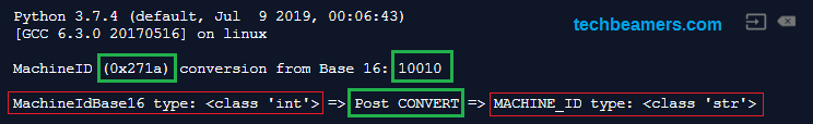 Convert Python int to string