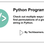4 ways to find all possible string permutation in Python