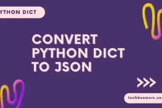 Convert Python Dictionary to JSON