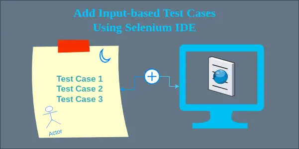 how to add input-based tests in selenium ide
