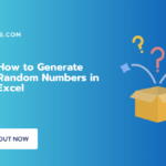 Generate Random Numbers in Excel Using Multiple Ways