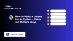 How to Get Unique Values from a List - TechBeamers