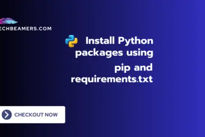 Manage Python packages using pip install and create requirements.txt file for configuration.