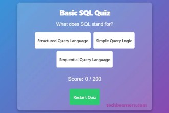 SQL Quiz Online Test