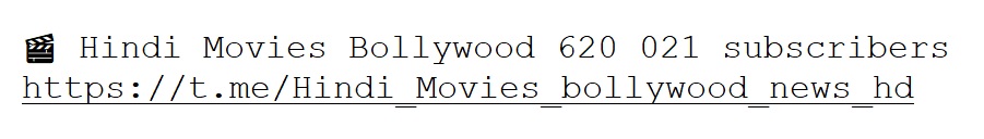 Sample telegram movie channel link