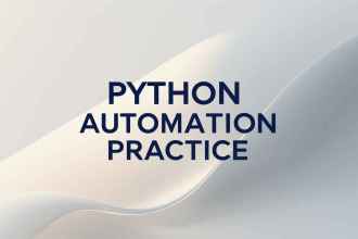 Python automation practice for Selenium