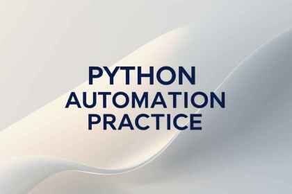 Python automation practice for Selenium