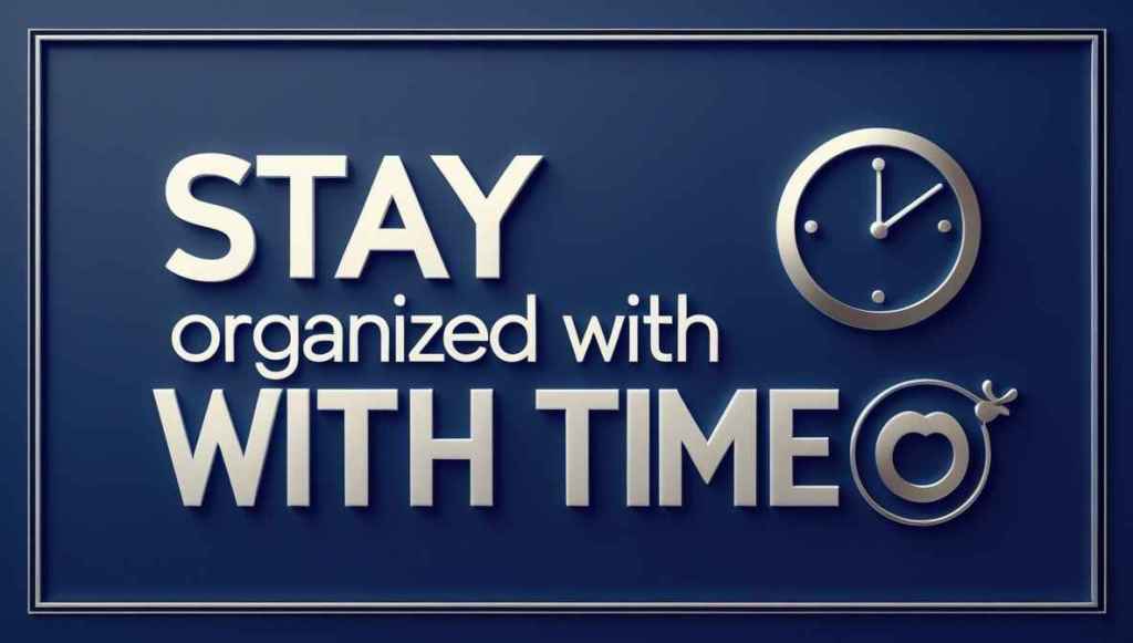 Stay organized with time to focus better on your tasks