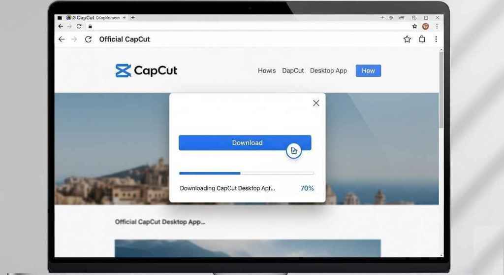 Downloading CapCut for PC from the official website for Windows and Mac