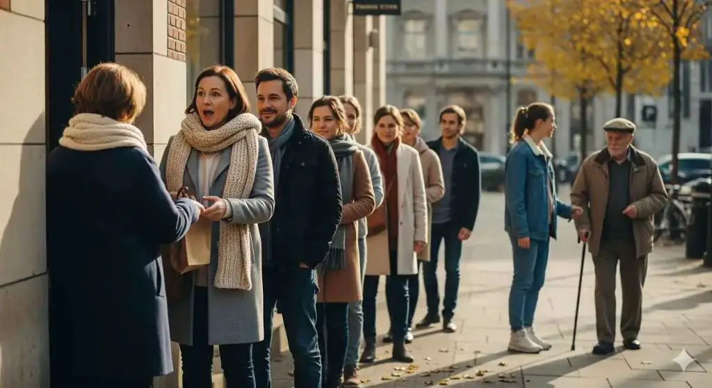 Good manners and queuing etiquette in the UK