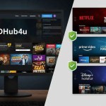 Comparison of HDHub4u and legal streaming platforms like Netflix, Prime Video, and Hotstar, showing safer and higher-quality alternatives